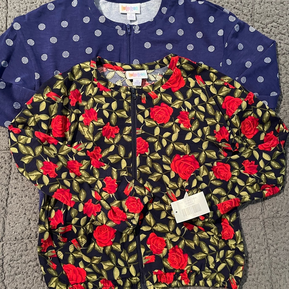 Girls LulaRoe Monroe jackets.. one new with tags!!
